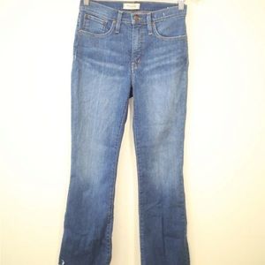 Madewell Cali-Demi Boot jeans with raw hem 26